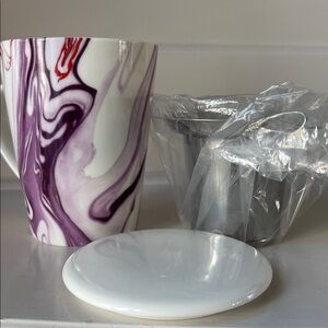 TEAVANA Tea Infuser Steeper Cup Mug and Lid 12oz NEW OLD STOCK 2015 Starbucks